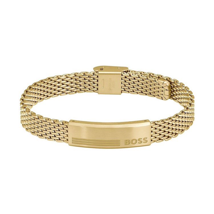 ΒOSS Gold Stainless Steel Bracelet