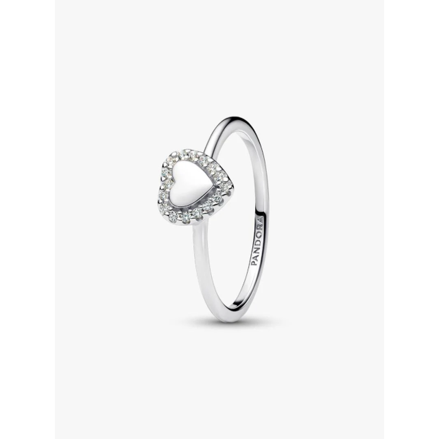 PANDORA ΤΙΜΕLESS Engravable Heart Halo Ring