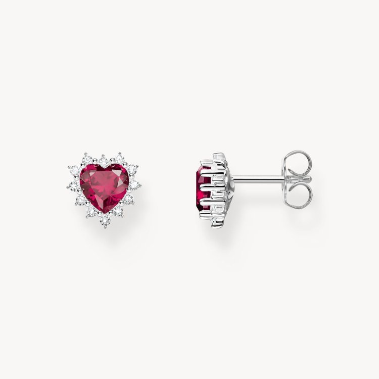 THOMAS SABO Silver Heart Earrings Romance