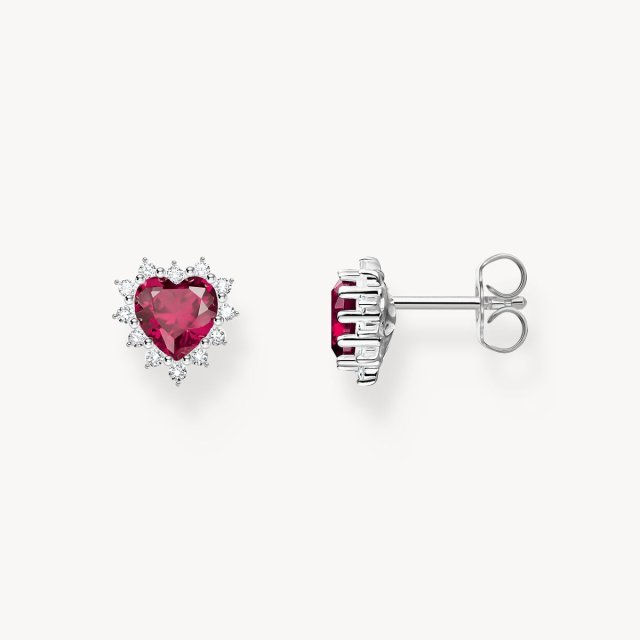 THOMAS SABO Silver Heart Earrings Romance