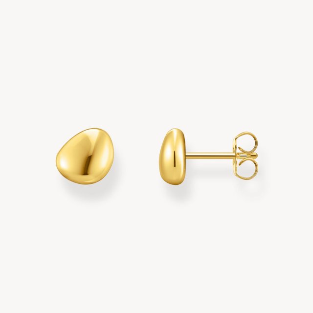 THOMAS SABO Gold-Plated Ear Studs in Organic Shape