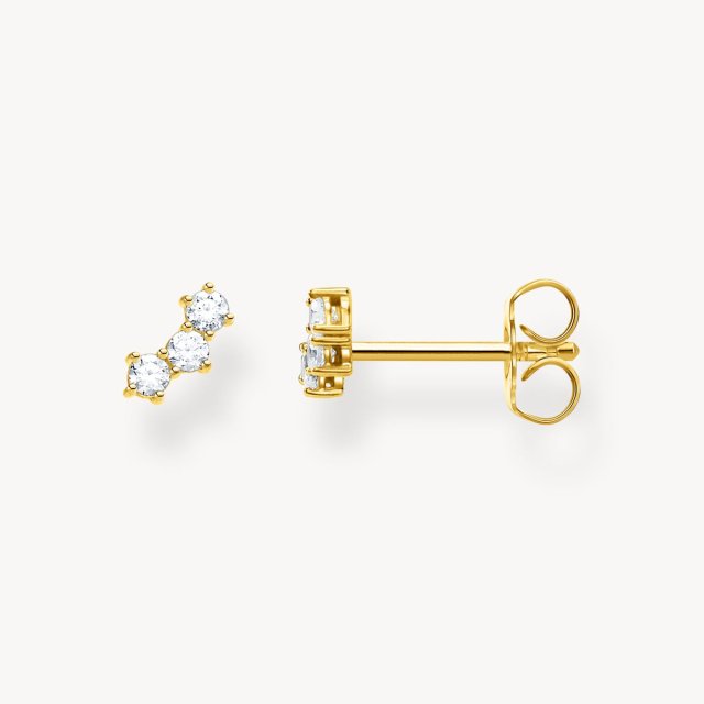 THOMAS SABO Single Ear Stud White Stones Gold