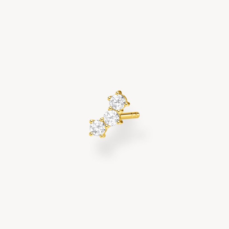THOMAS SABO Single Ear Stud White Stones Gold