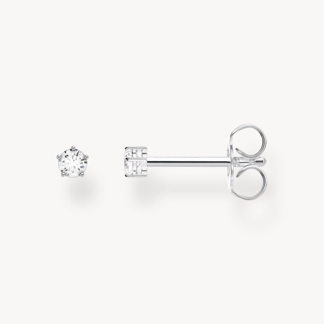 THOMAS SABO Single Ear Stud White Stone Small Silver
