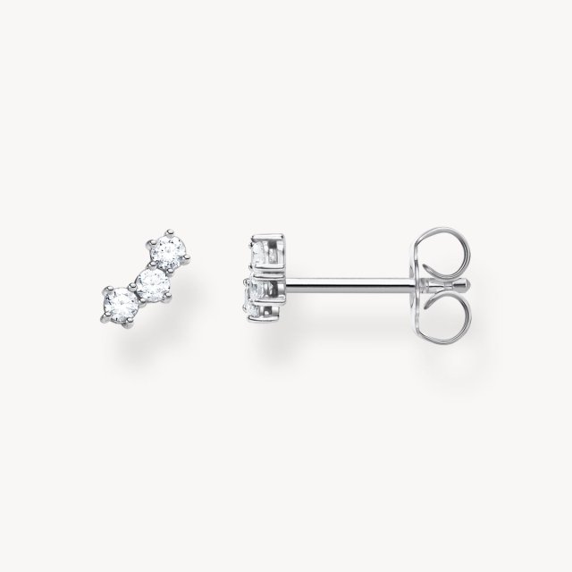 THOMAS SABO Single Ear Stud White Stones Silver
