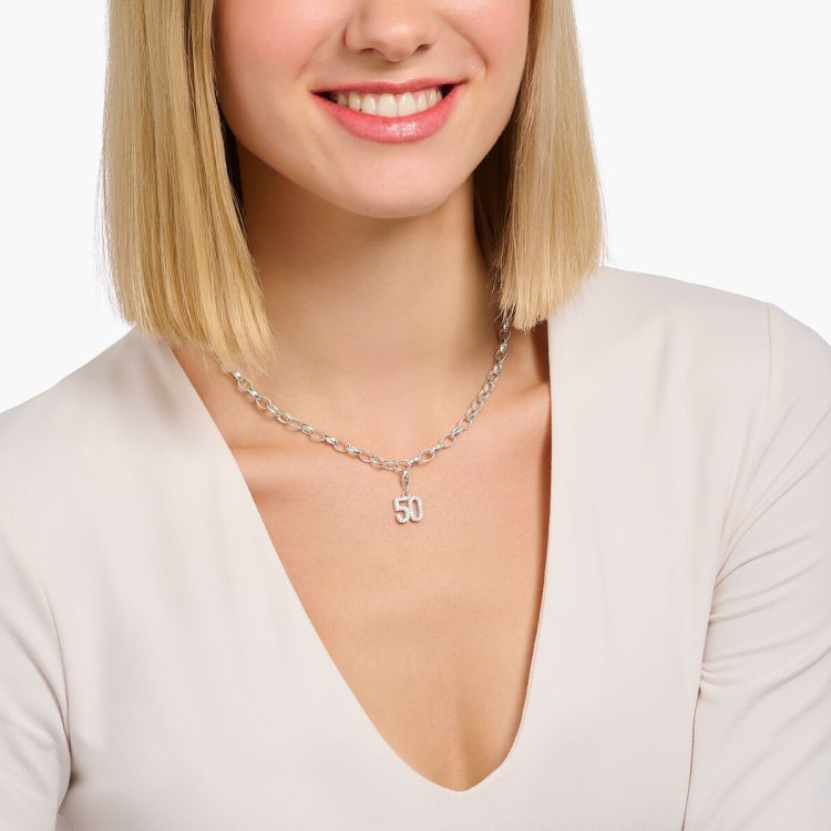 THOMAS SABO Charm Necklace with Coin Silver