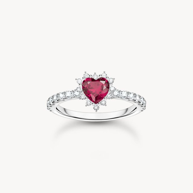 THOMAS SABO Silver Heart Ring Romance 