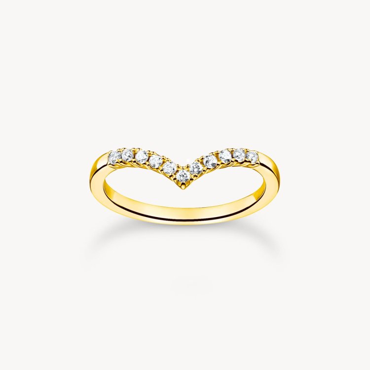 THOMAS SABO Wishbone Ring with Clear Zirconia