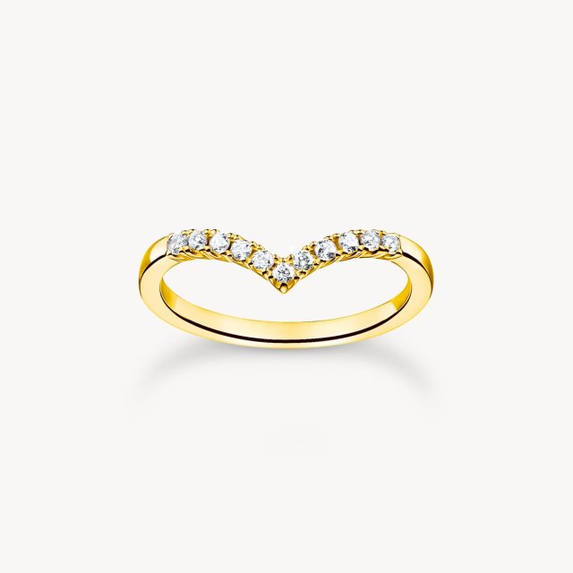THOMAS SABO Wishbone Ring with Clear Zirconia