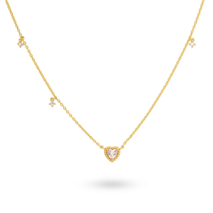 24KAE Je t’aime Necklace with Zircon 
