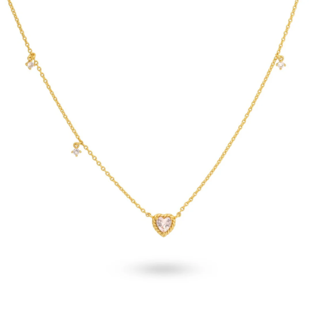 24KAE Je t’aime Necklace with Zircon 
