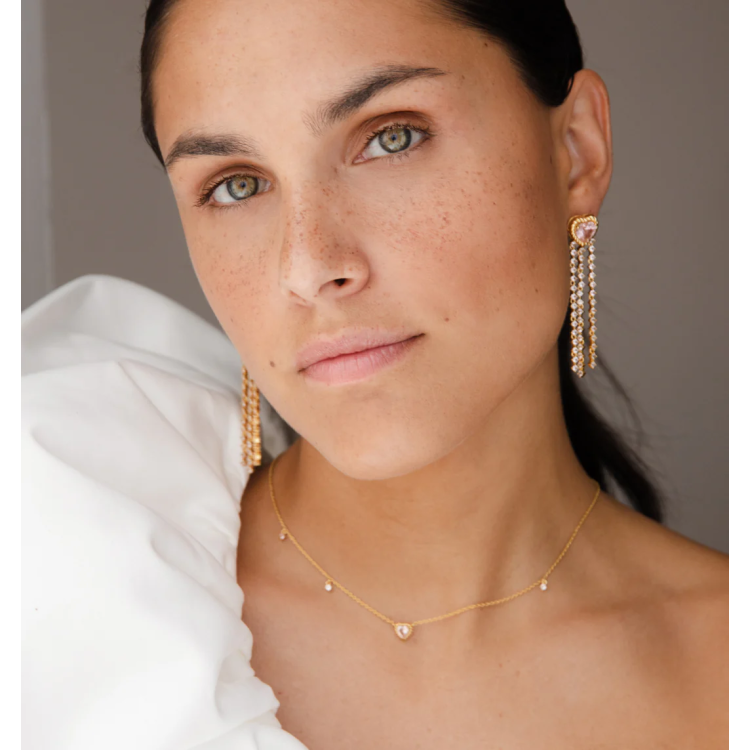 24KAE Je t’aime Necklace with Zircon 
