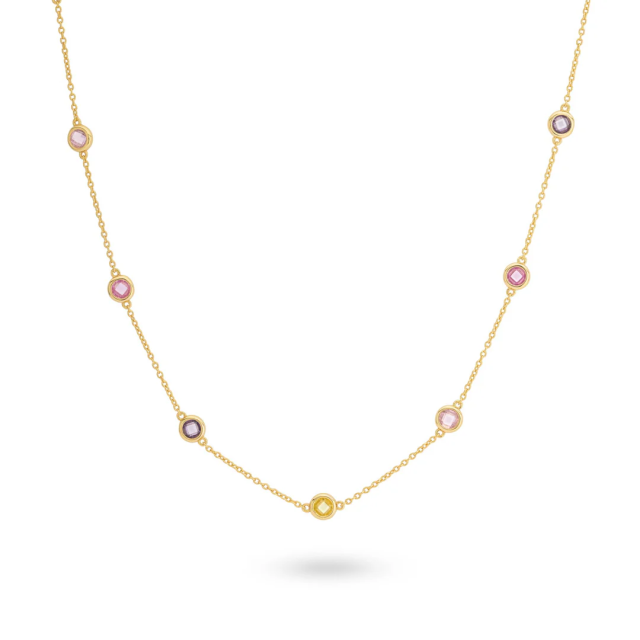 24KAE Bisous Necklace with Zircon 