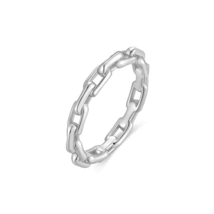 ANIA HAIE Silver Paper Clip Link Ring