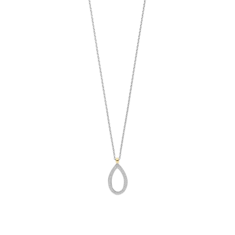 TI SENTO MILANO Two Tone Necklace with Zircon in Silver 925