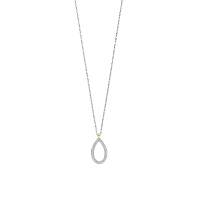 TI SENTO MILANO Two Tone Necklace with Zircon in Silver 925