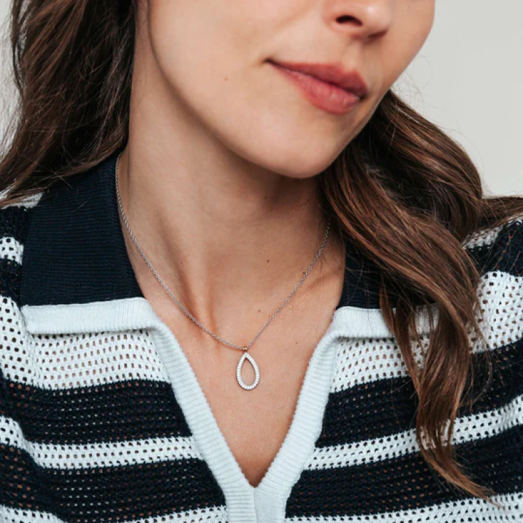 TI SENTO MILANO Two Tone Necklace with Zircon in Silver 925