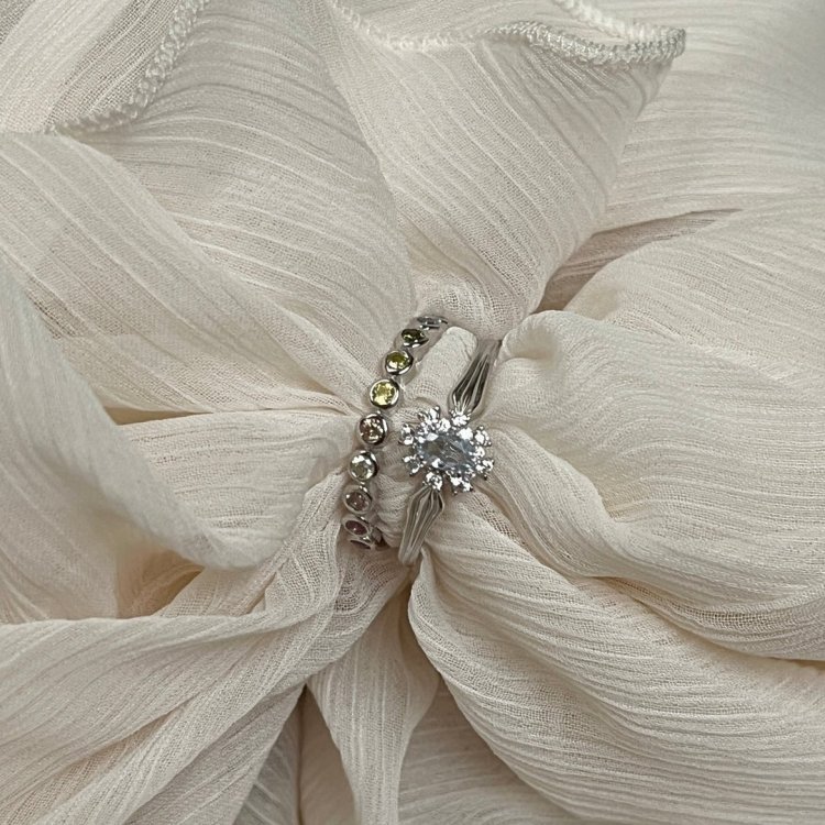 24KAE Ring with Colored Stones