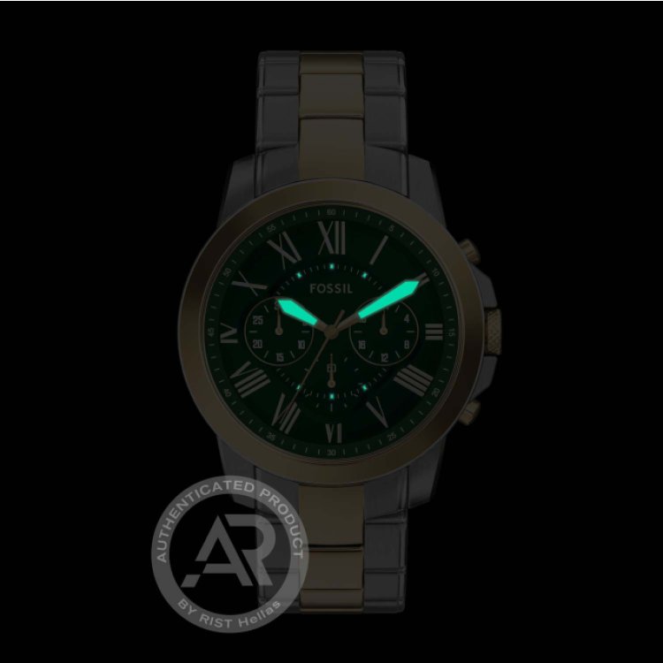 FOSSIL Grant Chronograph Two Tone Stainless Steel Bracelet
