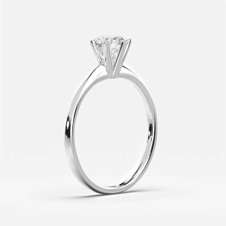 DIAMOND JOOLS Moνόπετρο Δαχτυλίδι σε Λευκό Χρυσο 18Κ με Διαμάντι