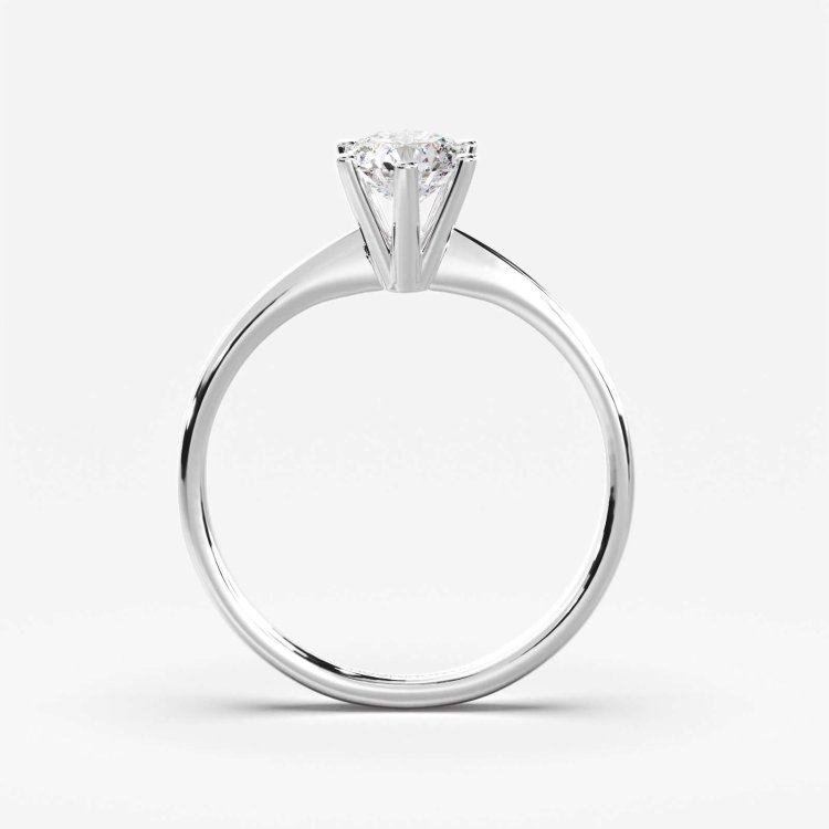 DIAMOND JOOLS Moνόπετρο Δαχτυλίδι σε Λευκό Χρυσο 18Κ με Διαμάντι