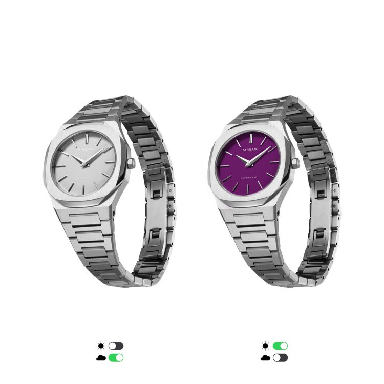D1 MILANO ULTRA THIN 30MM DUAL TONE Stainless Steel Bracelet 