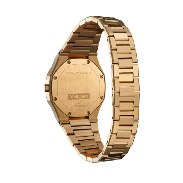 D1 MILANO ULTRA THIN 30MM ZEPHYR GOLD Gold Stainless Steel Bracelet