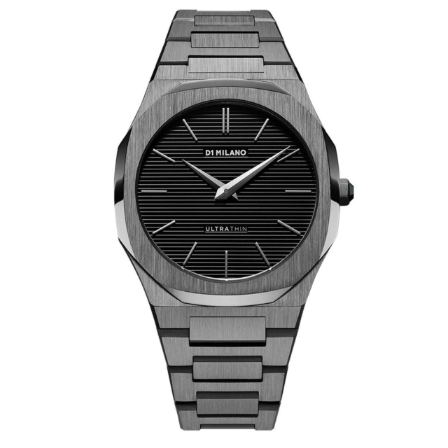 D1 MILANO ULTRA THIN 40MM Gun Metal Stainless Steel Bracelet