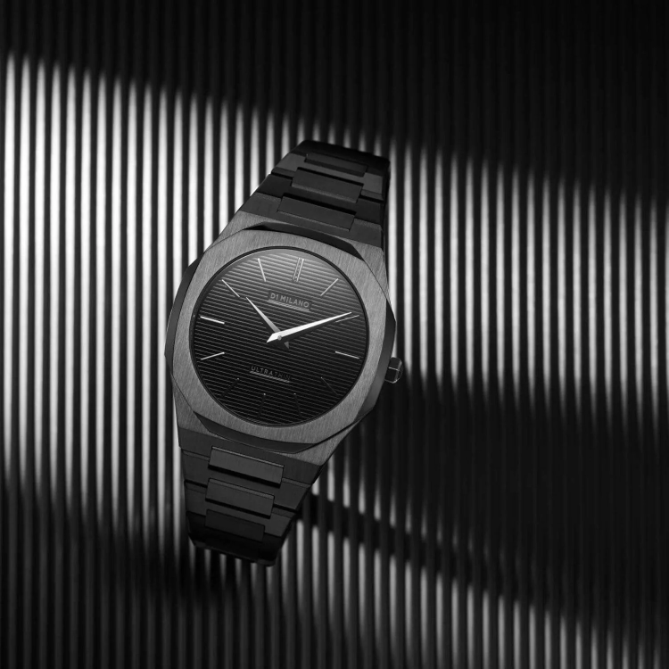D1 MILANO ULTRA THIN 40MM Gun Metal Stainless Steel Bracelet