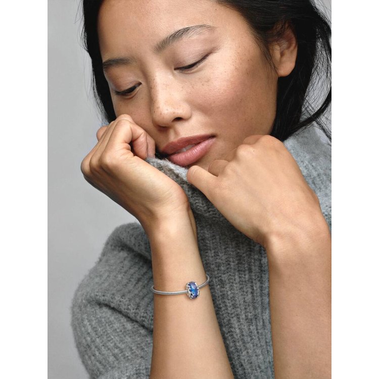 PANDORA MOMENTS Σύμβολο Γυαλί Μουράνο Μπλε Γαλαξίας & Αστέρι