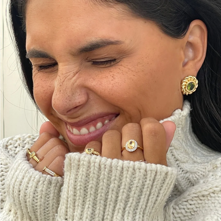 24KAE Lumiere Ring with Zircon