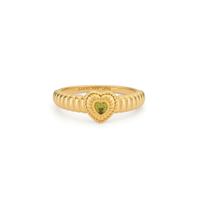 24KAE Amour Ring with Zircon