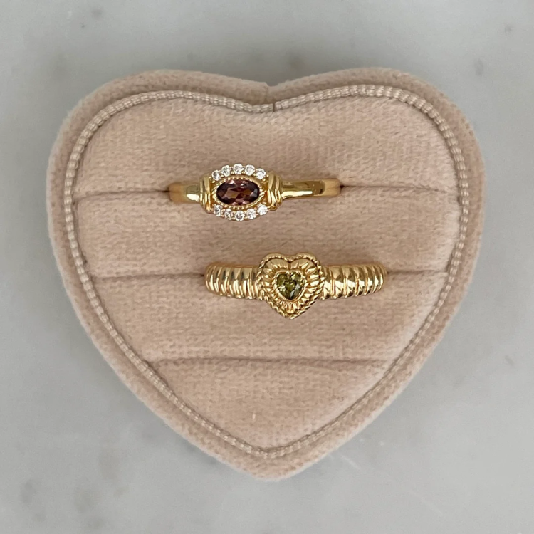 24KAE Amour Ring with Zircon