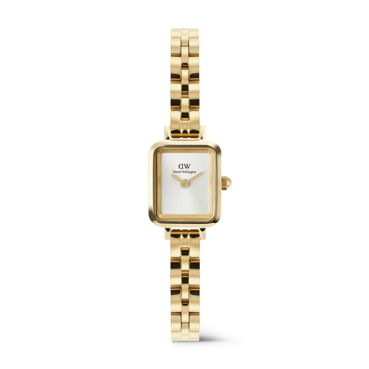 DANIEL WELLINGTON Quadro Mini Arch 3-link White Sunray Gold