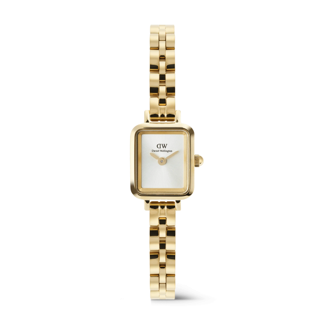 DANIEL WELLINGTON Quadro Mini Arch 3-link White Sunray Gold
