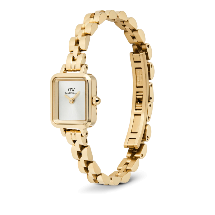 DANIEL WELLINGTON Quadro Mini Arch 3-link White Sunray Gold