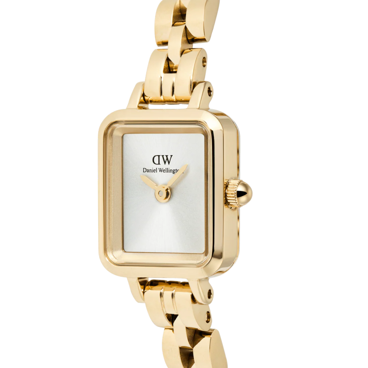 DANIEL WELLINGTON Quadro Mini Arch 3-link White Sunray Gold