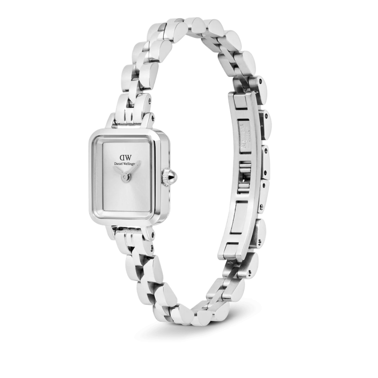 DANIEL WELLINGTON Quadro Mini Arch 3-link White Sunray Silver