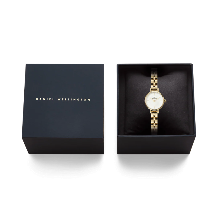DANIEL WELLINGTON Petite Mini Arch 3-link White Gold