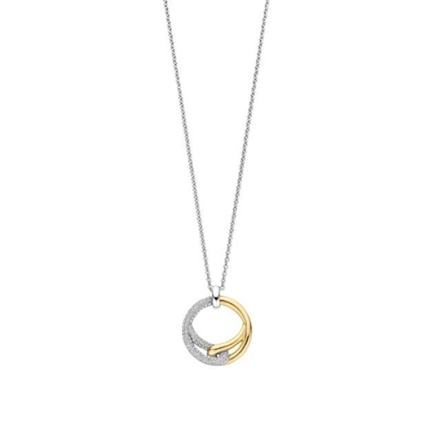 TI SENTO MILANO Two Tone Necklace with Zircon in Silver 925