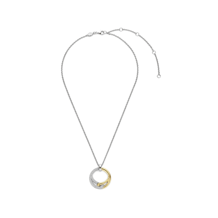 TI SENTO MILANO Two Tone Necklace with Zircon in Silver 925