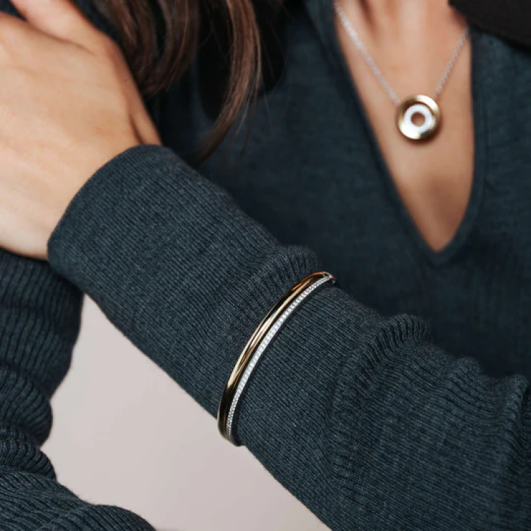 TI SENTO MILANO Two Tone Bracelet with Zircon in Silver 925