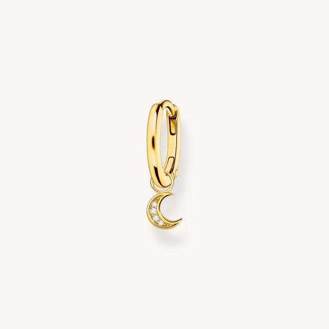 THOMAS SABO Hoop Earrings with Dangling Half Moon Charm