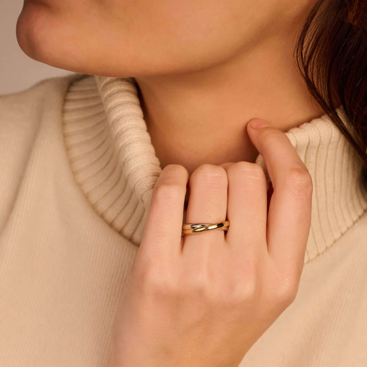 ΤΙ SENTO MILANO Two Tone Ring in Silver 925