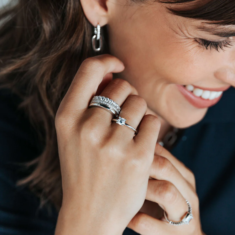 TI SENTO MILANO Ring with Zircons in Silver 925