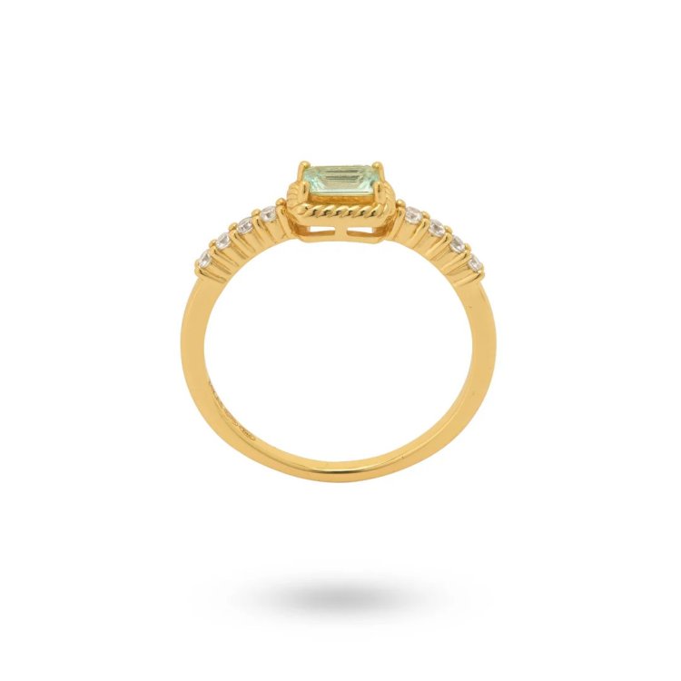 24KAE Ring with Colored Stones