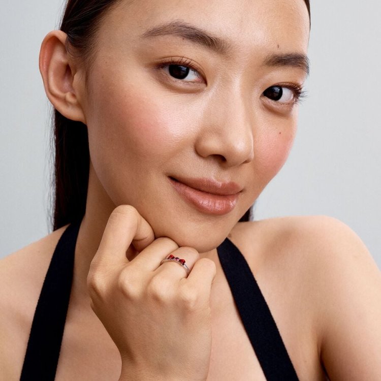 PANDORA x DISNEY Δαχτυλίδι με Κόκκινο Φιόγκο Χιονάτης της Disney