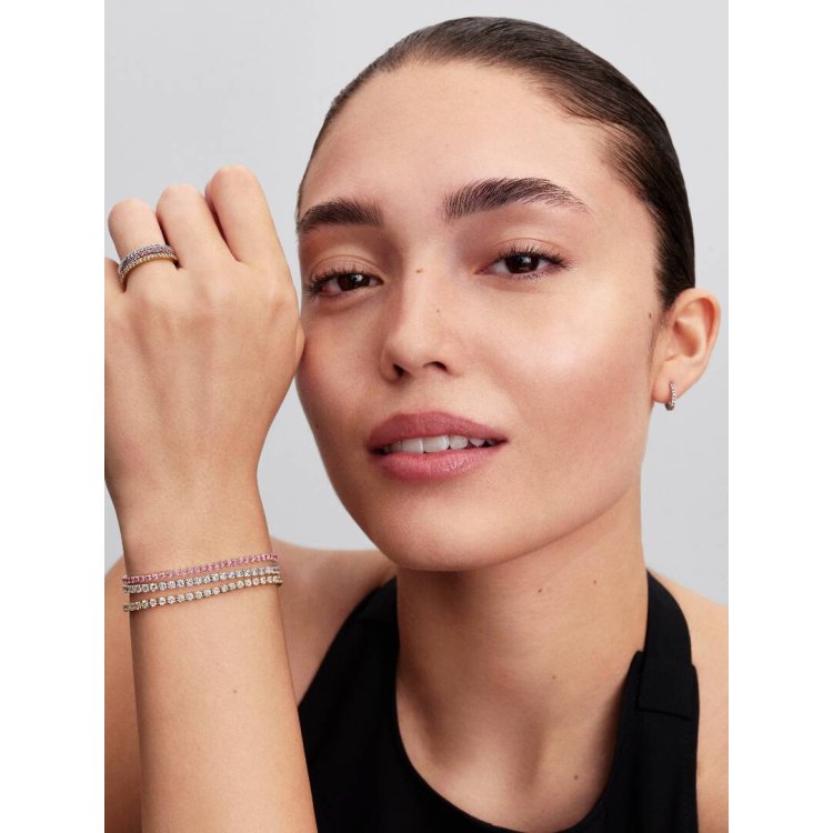 PANDORA TIMELESS Μικρό Ροζ Βραχιόλι Ριβιέρα