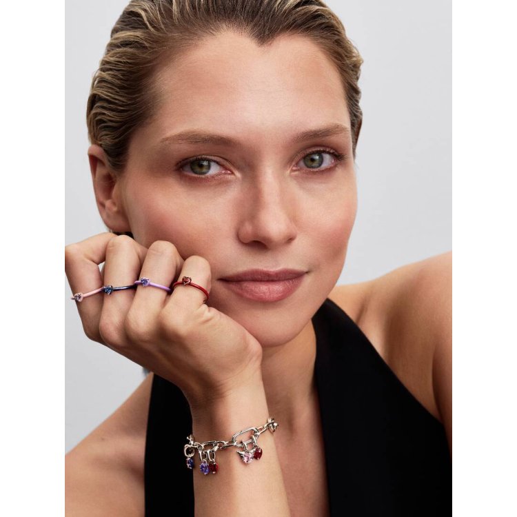 PANDORΑ ΜΟΜΕΝΤS Μίνι Kρεμαστό Σύμβολο σε Σχήμα Κόκκινης Καρδιάς Τσάκρα