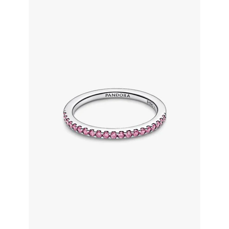 PANDORA ΜΟΜΕΝΤS Δαχτυλίδι με Aστραφτερή Ροζ Γάμπα